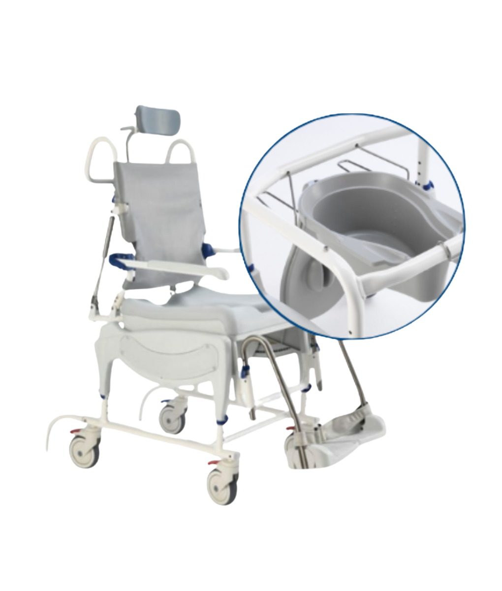 Aquatec Shower Commode Bed Pan Carrier
