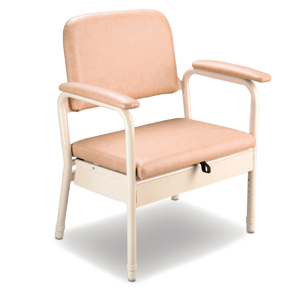 Wide Bedside Commode - Heavy Duty