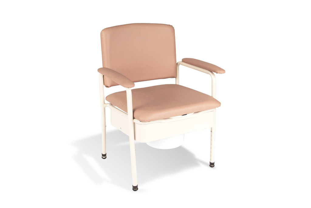 Hero Medical Deluxe Bedside Commode - side view