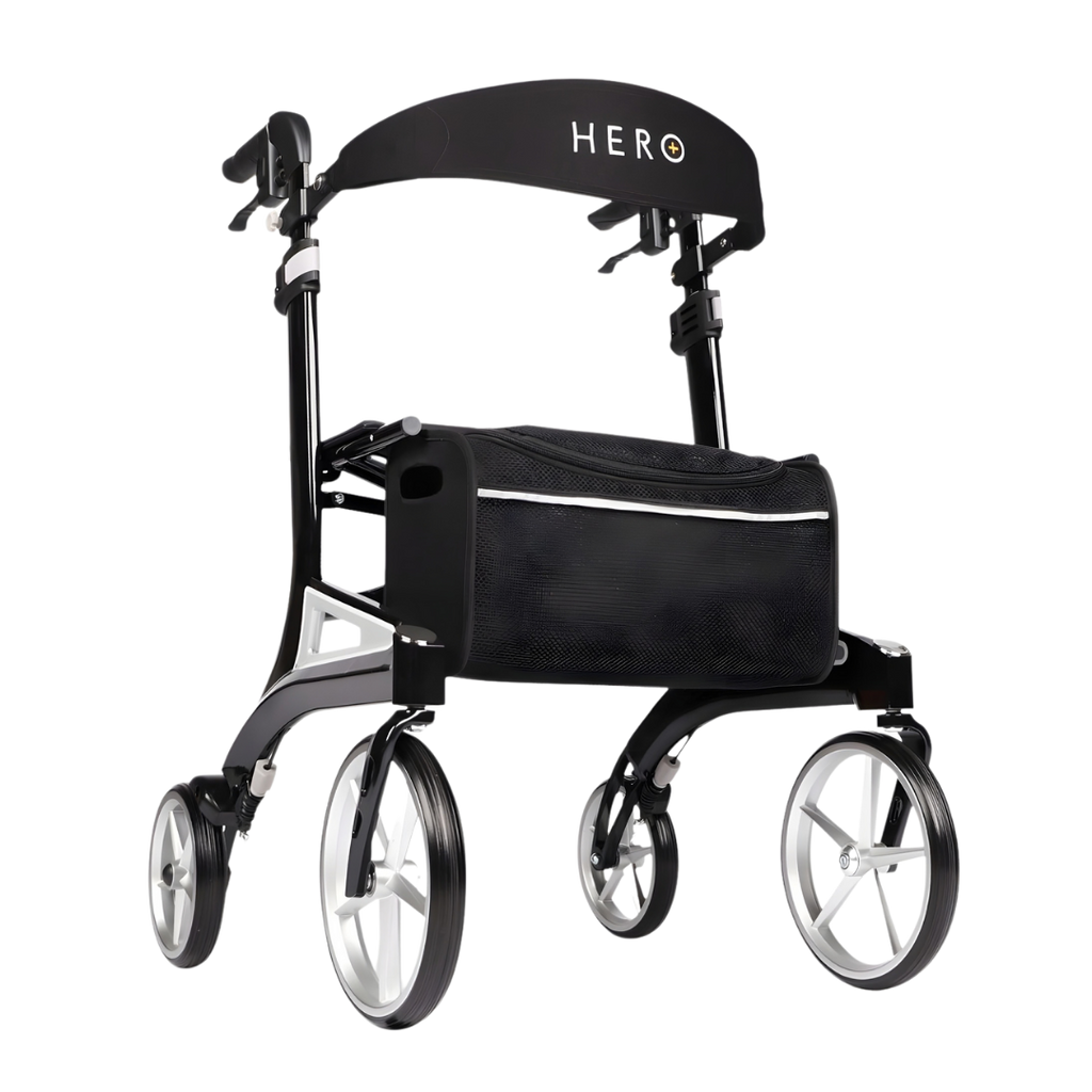 Hero Medical Outdoor Lite Seat Walker (Aluminium) - Black