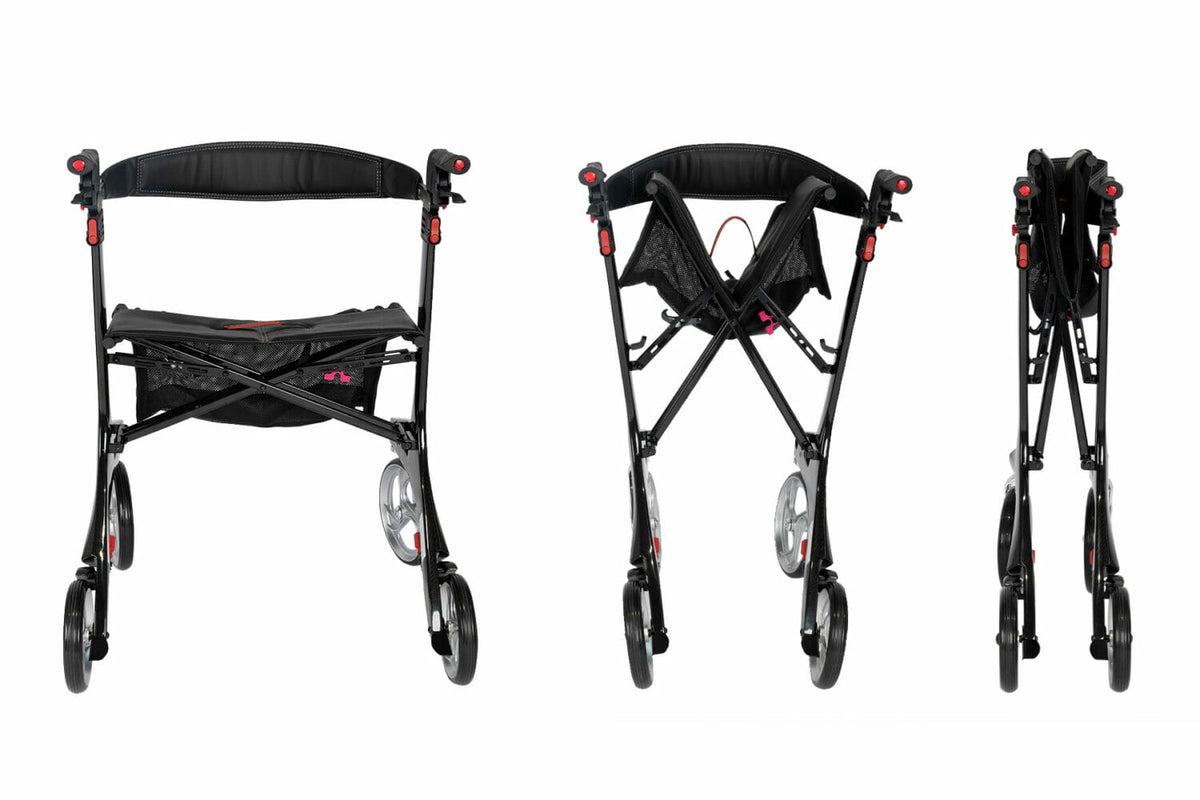 Hero Medical Heavy Duty Outdoor Lite Seat Walker (Carbon Fibre)