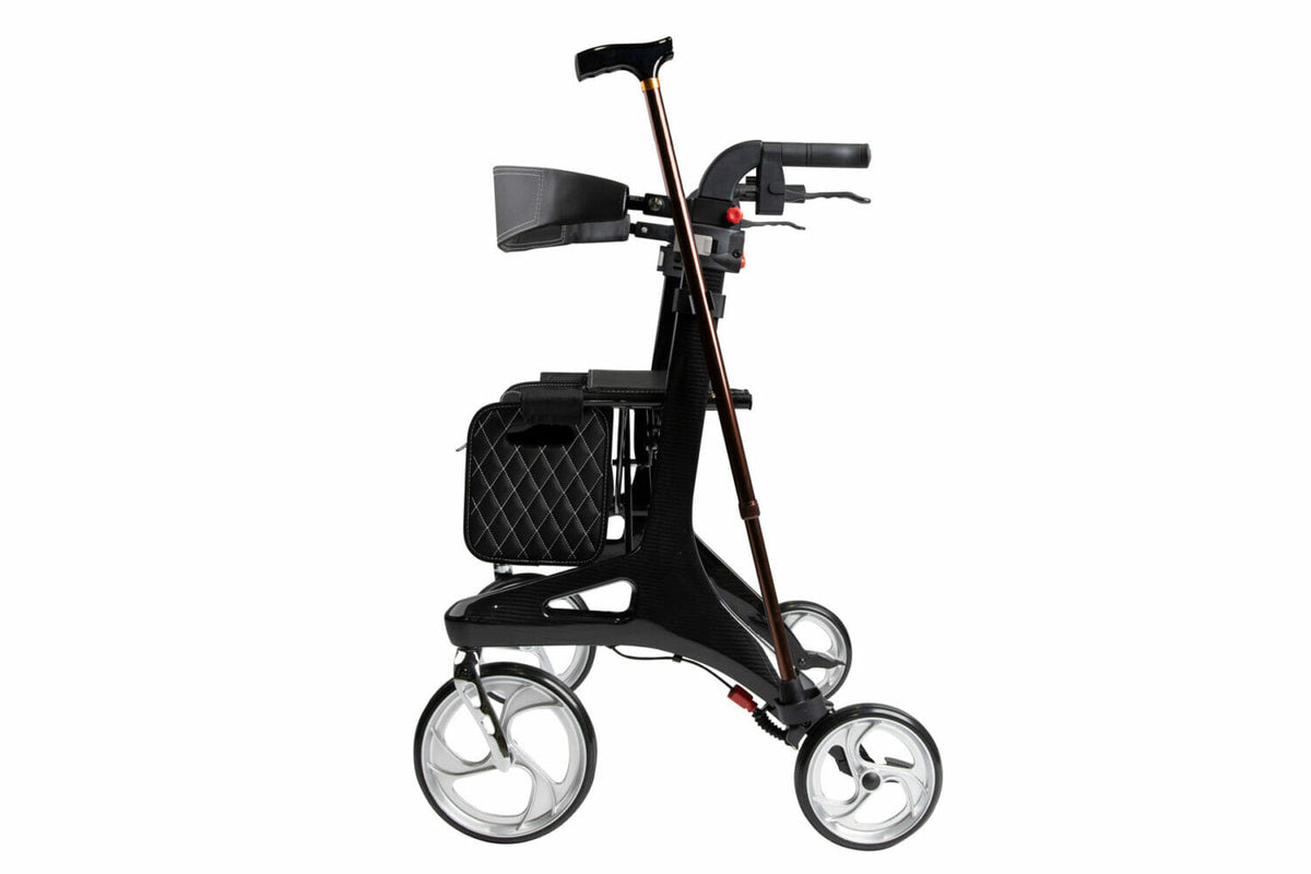Hero Medical Heavy Duty Outdoor Lite Seat Walker (Carbon Fibre)